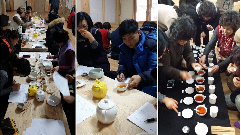 차품평사 2급을 공부하는 보성군 학생들 모습