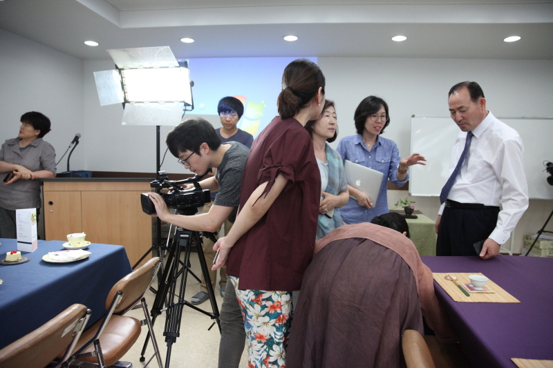 촬영 준비하는 모습