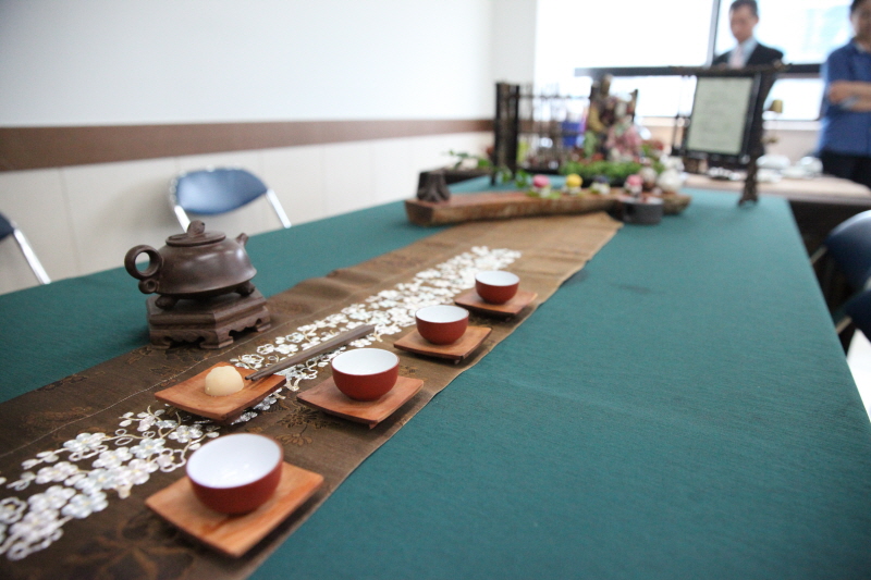 중국차 티테이블 세팅 모습
