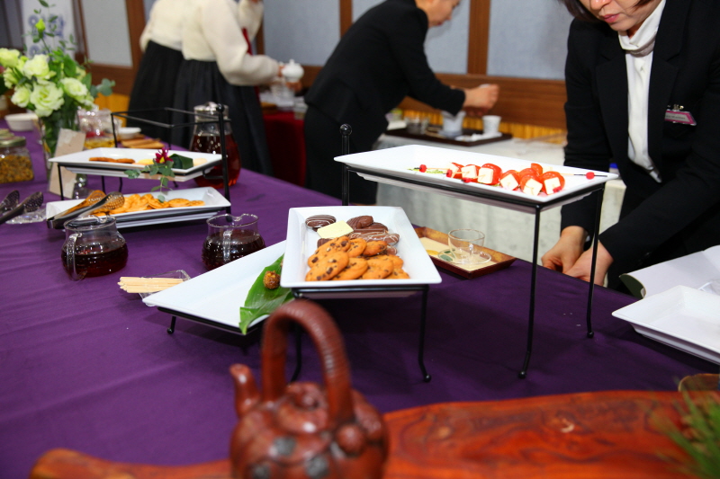 다과 세팅 모습