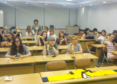 열쇠고리 만들기 체험 단체 기념촬영