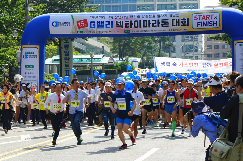 마라톤 참가 모습
