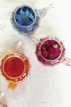 도라지꽃차, 코스모스꽃차, 천일홍꽃차