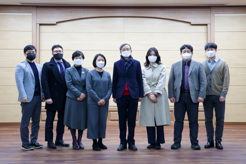 2021학년도 제1차 교수법지원 워크숍 우수강의 시상자 단체사진